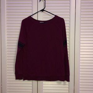 maroon long sleeve sweater